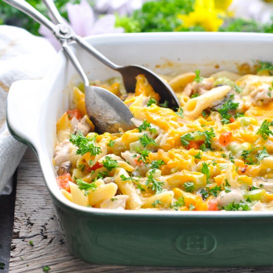 Dump-and-Bake Creamy Chicken Penne