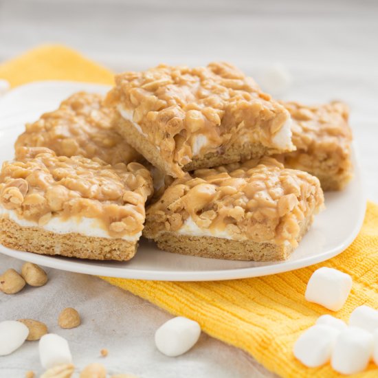 Salted Peanut Marshmallow Bars