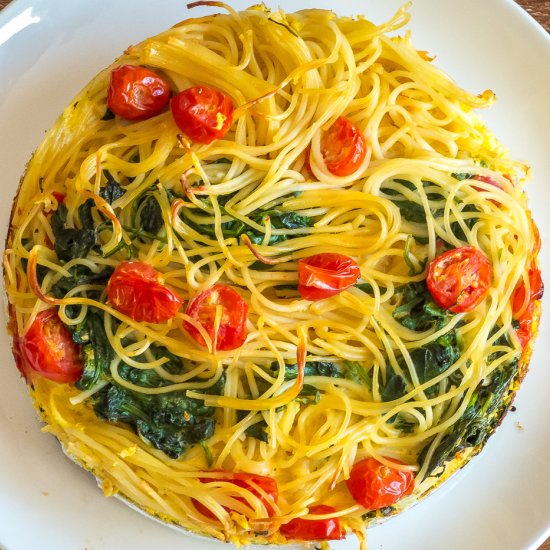 Spaghetti frittata