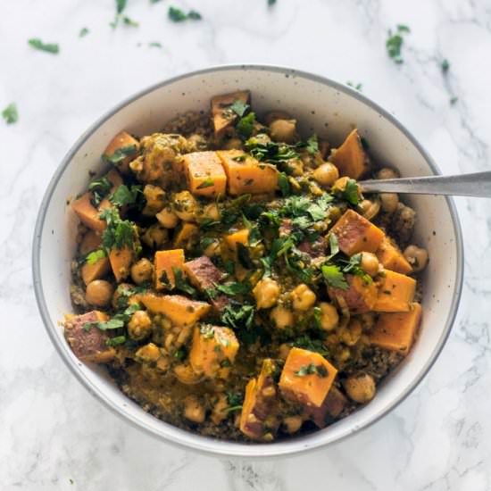 One-Pot Chickpea Sweet Potato Curry