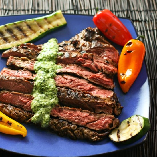 Skirt Steak Parmesan Chimichurri