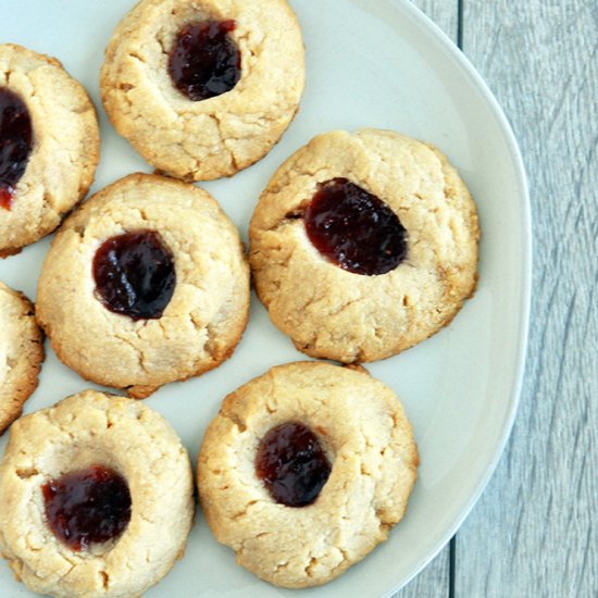 Flourless Peanut Butter Thumbprints