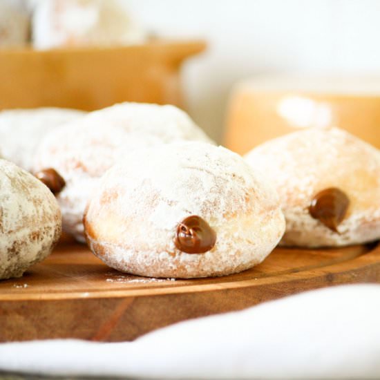 Nutella Stuffed Banana Donut