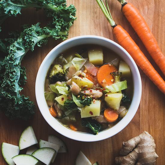 Spiced Ginger Vegetable Soup