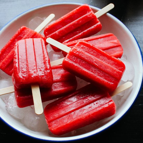 Strawberry chamomile sorbet