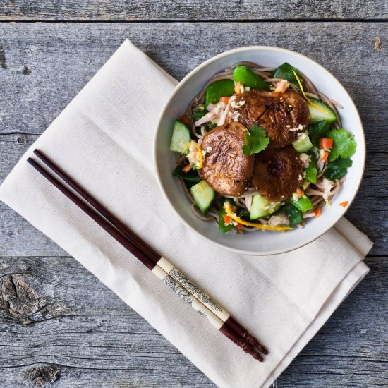 Soba Noodle Bowl with Shiitake