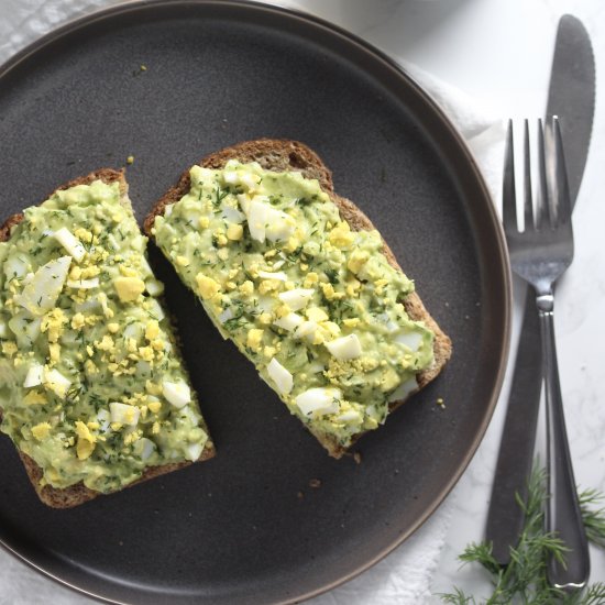 Avocado Egg Salad Breakfast Toast