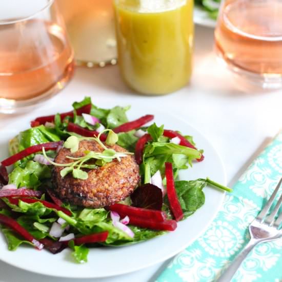 Pecan Crusted Goat Cheese Salad