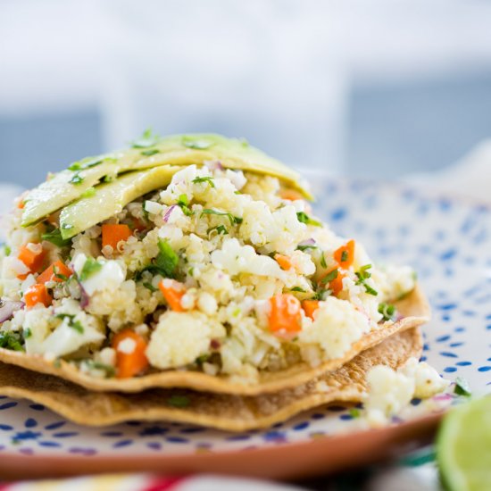 Vegan ceviche tostadas