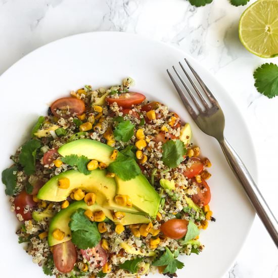 MEXICAN TOASTED CORN QUINOA SALAD