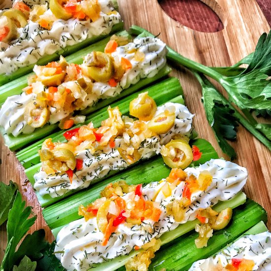 Cream Cheese Stuffed Celery