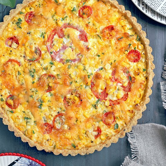 Corn and Tomato Tart