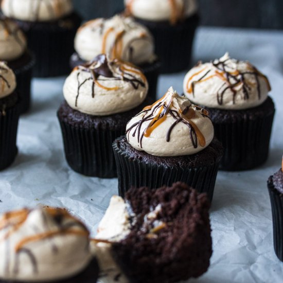 Salted Caramel Chocolate Cupcakes