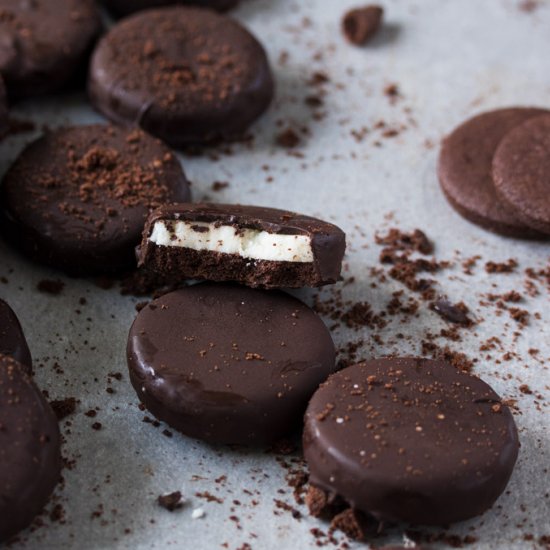 Chocolate Mint Slice Biscuits