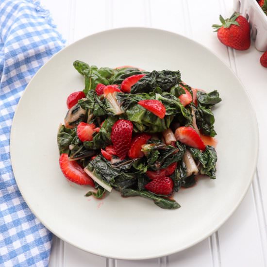 Sauteed Swiss Chard and Strawberry