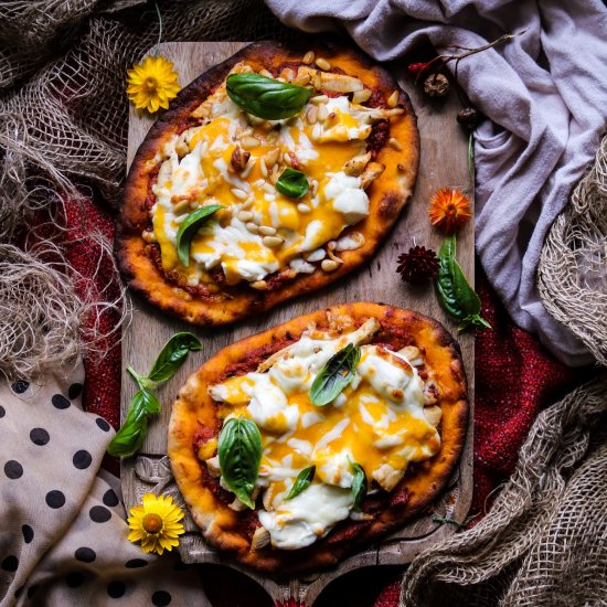 Sun-Dried Tomato Chicken Naan Pizza