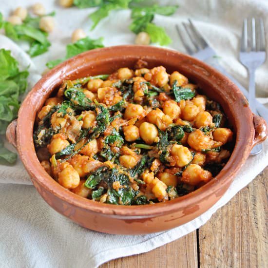 Spanish Spinach and Chickpeas