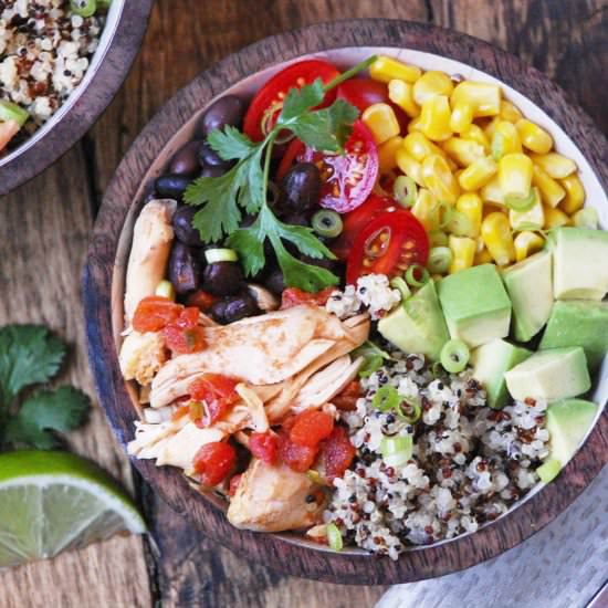 INSTANT POT CHICKEN AND QUINOA BOWL