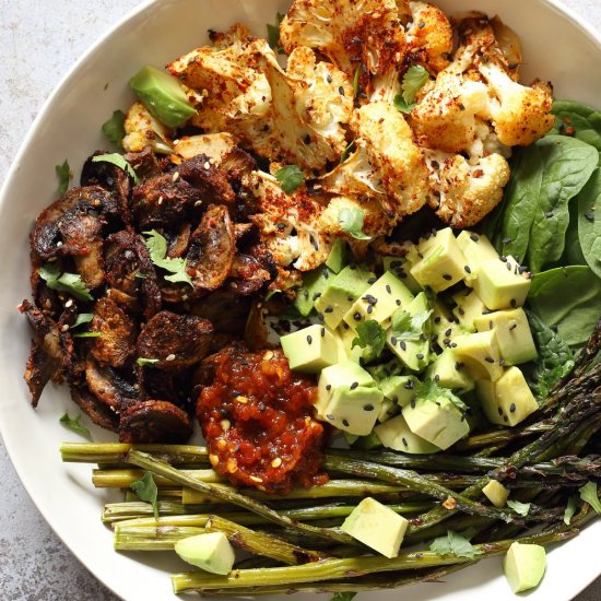 Bulgogi Roasted Spring Veggie Bowl