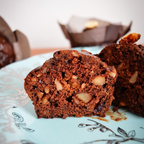 Chocolate cupcakes with zucchini