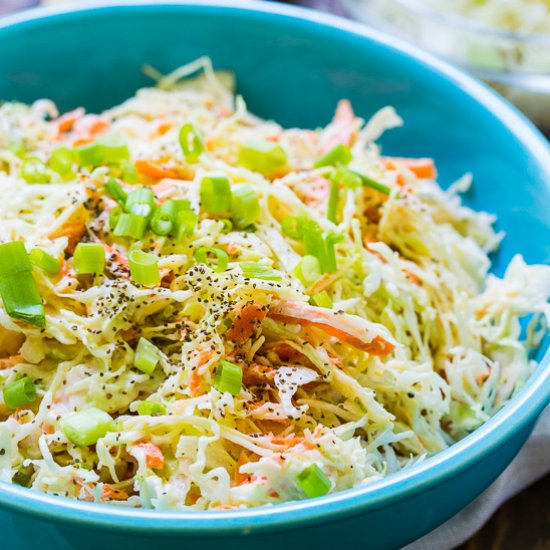 Skinny Creamy Southern Coleslaw