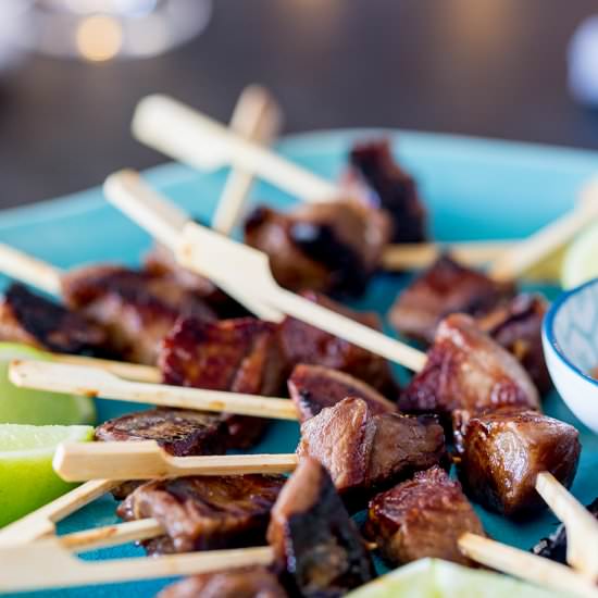 Mongolian Lamb Skewers