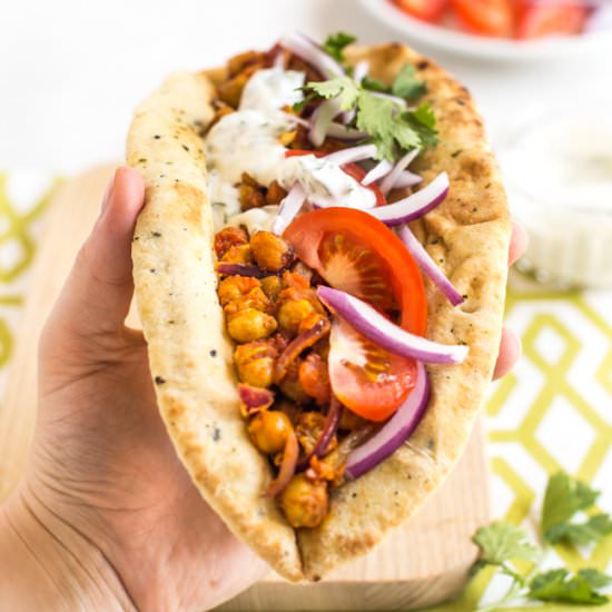 Indian roasted chickpea flatbreads