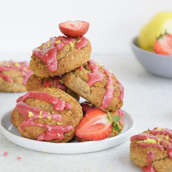 Paleo Strawberry Lemon Scones