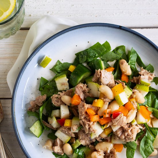 Tuna, Spinach and White Bean Salad