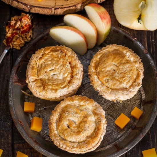 Maple Sriracha Pulled Pork Pot Pies