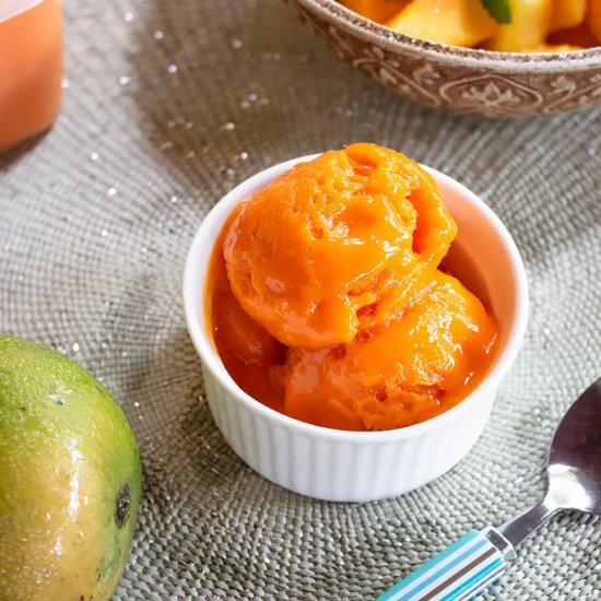 Easy Mango Sorbet