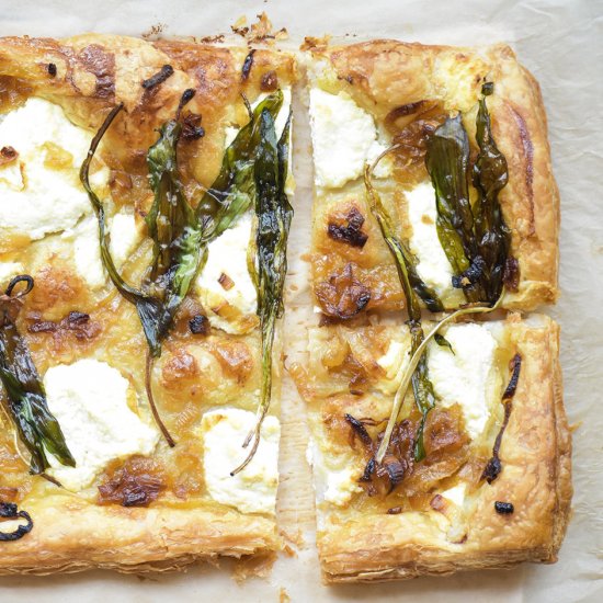 Ramp and Ricotta Tart