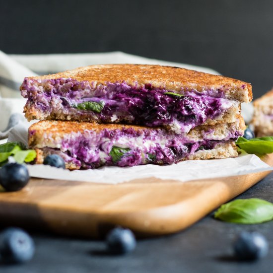 Blueberry Basil Grilled Cheese