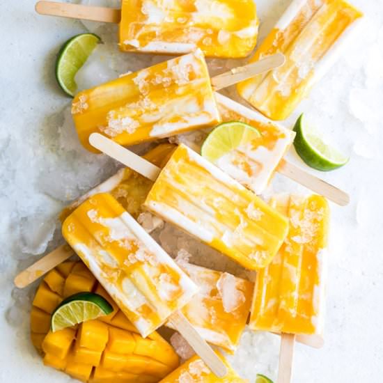 vegan mango lassi popsicles