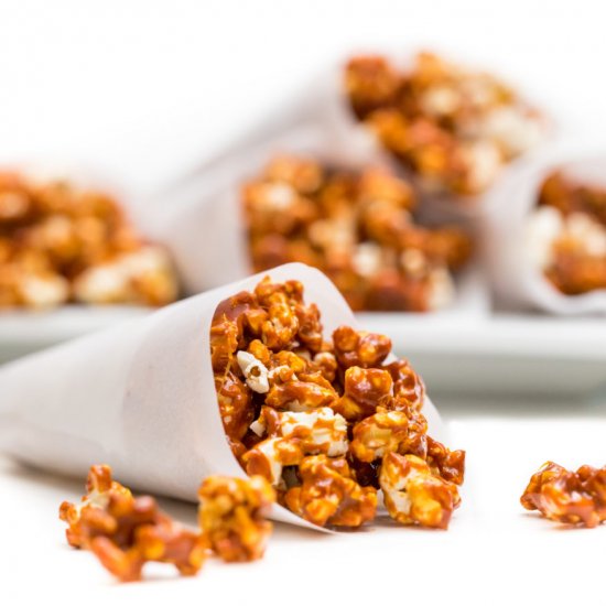 Homemade caramel popcorn