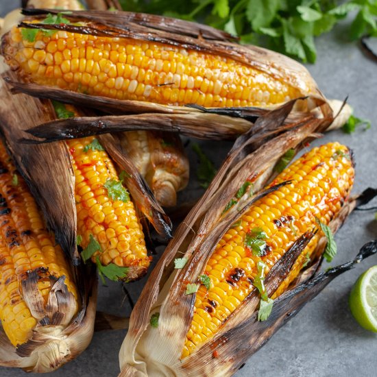 Spicy Harissa Grilled Corn