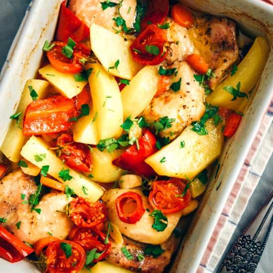 Roasted Chicken with Potatoes