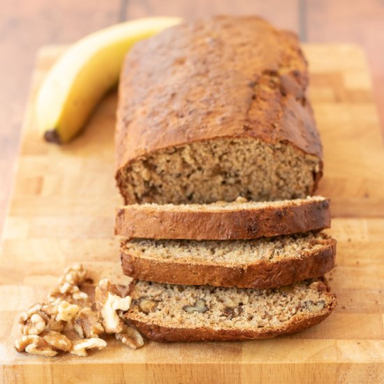 Healthy Banana and Walnut Loaf