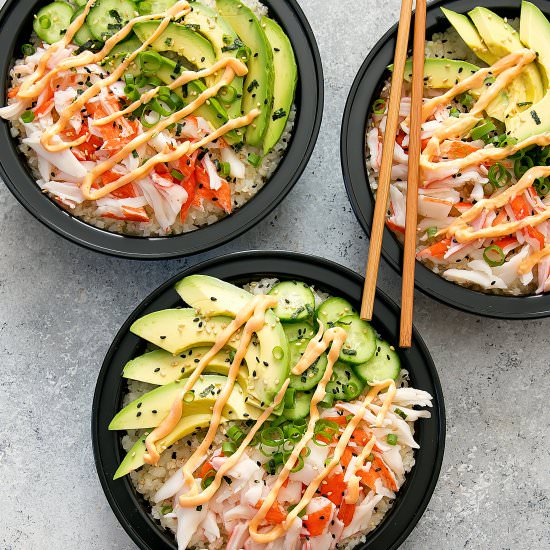 California sushi roll bowl