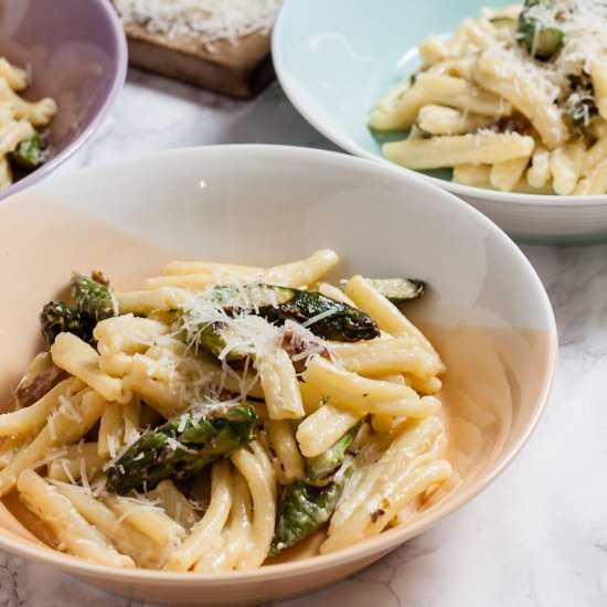 pasta with asparagus and bacon