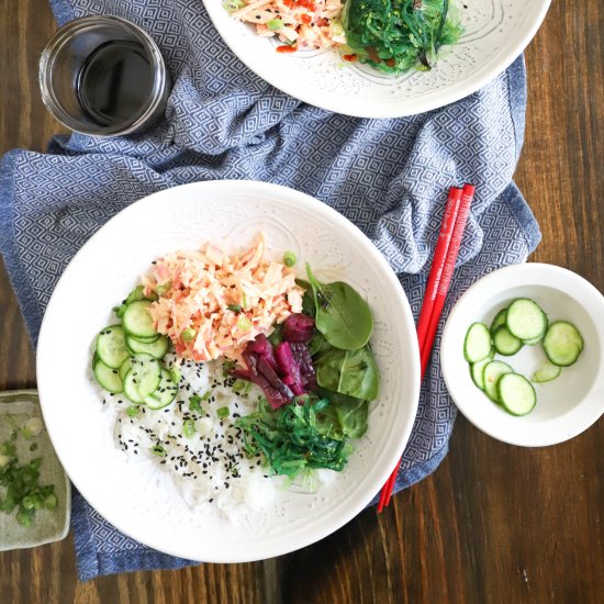 Spicy Crab Poke Bowls