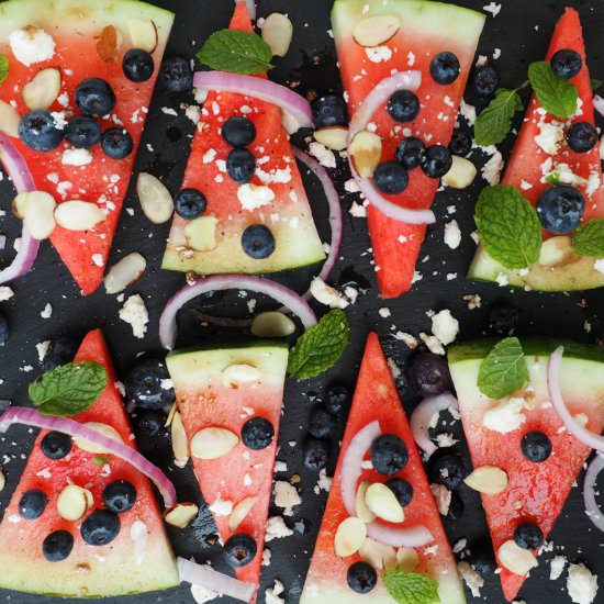 Watermelon, Blueberry & Feta Salad