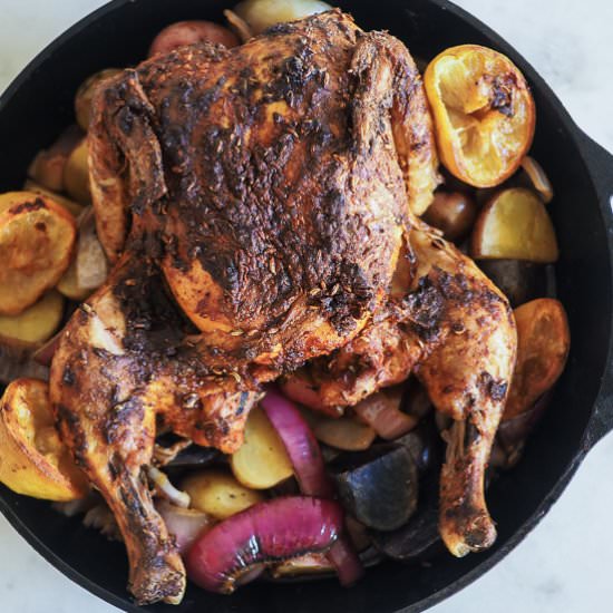 Paprika and Lemon Roasted Chicken