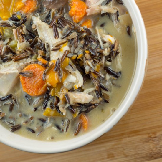 Instant Pot Turkey Wild Rice Soup