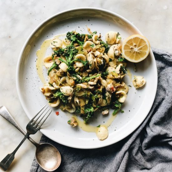 Snapper, Broccolini, Leek Pasta