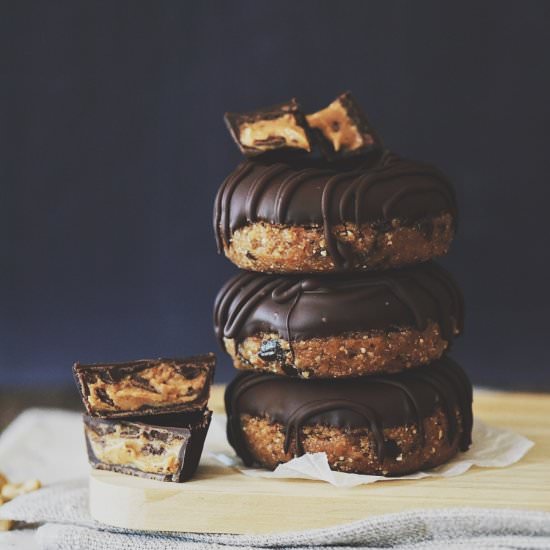 No-Bake Choc PB Donuts