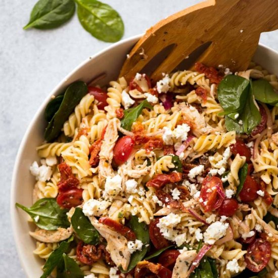 PASTA SALAD WITH SUN DRIED TOMATOES