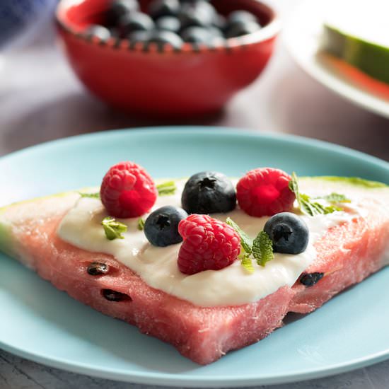 DIY watermelon pizza