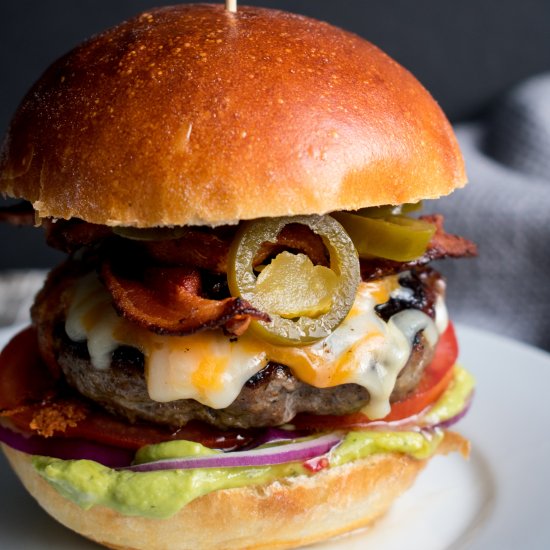 Bacon Jalapeno Guacamole Burger