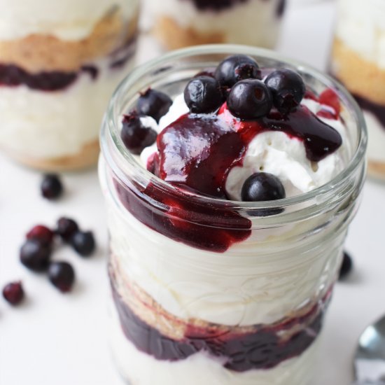 No Bake Saskatoon Berry Cheesecake